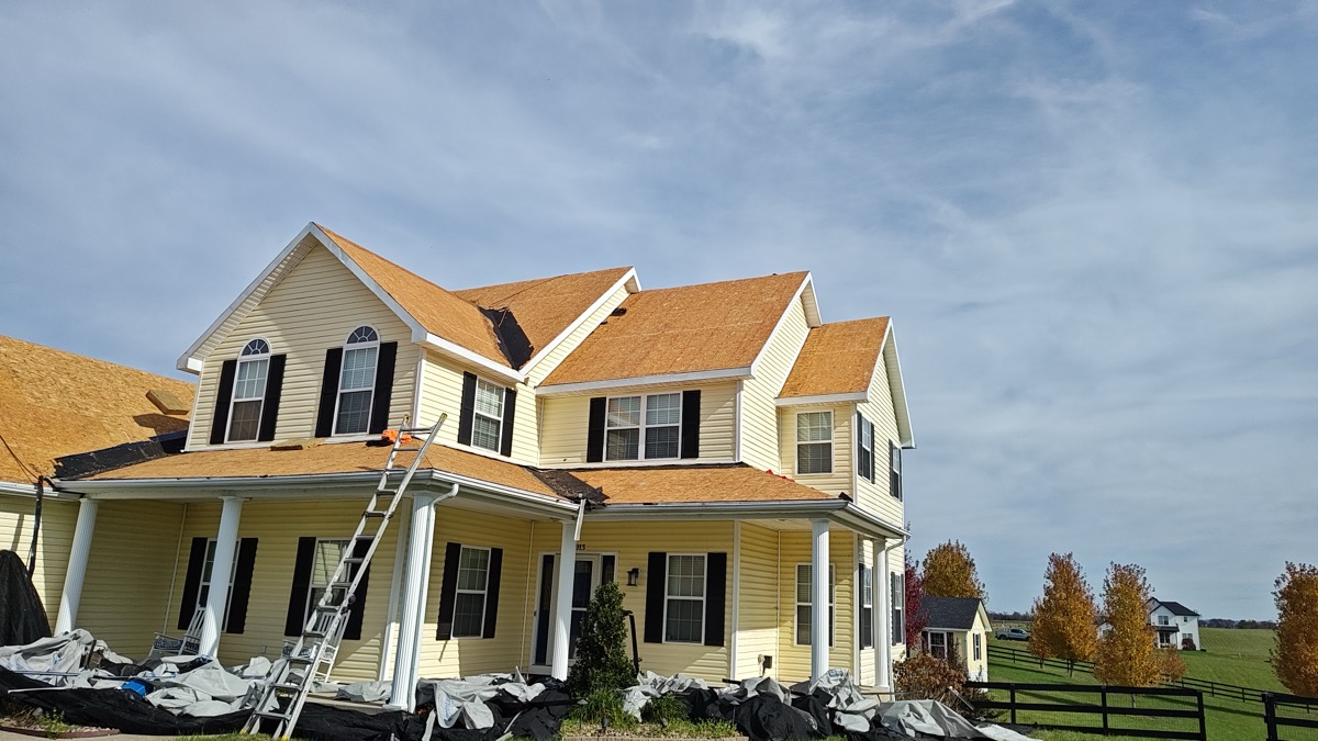 Roof replacement during tear-off and deck inspection